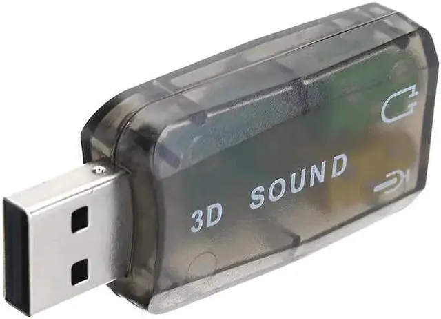 Alt view image 3 of 5 - 2.0 5.1 Channel External Audio Sound Card Mic Record Speaker Audio Adapter Headphone Jack