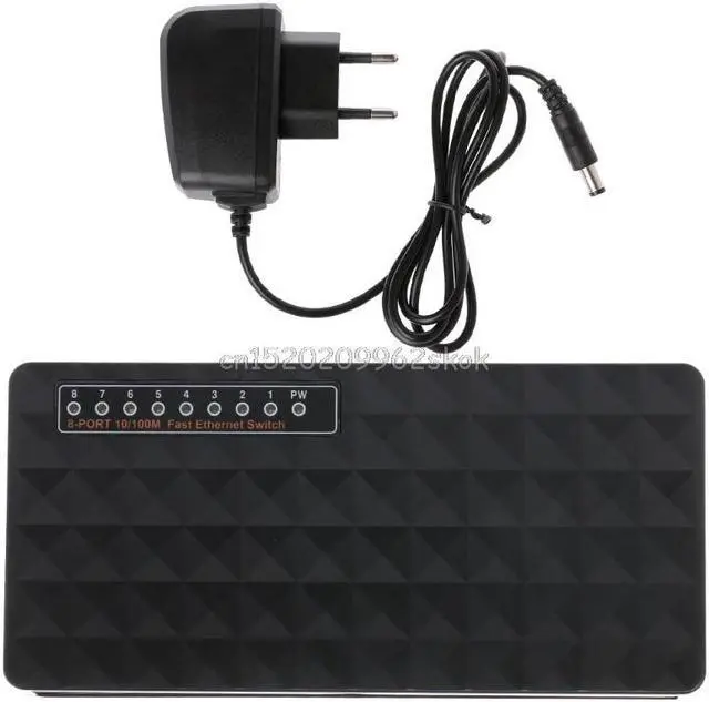 Alt view image 2 of 5 - 8-Port 10/100Mbps Ethernet Network Switch HUB Desktop Mini Fast LAN Switcher Adapter Jy23 19 Dropship