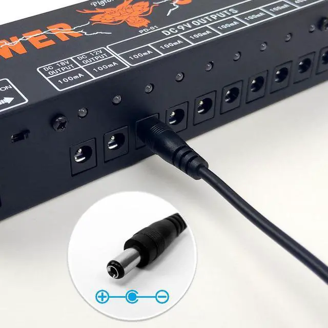 Alt view image 4 of 5 - 2 pcs Guitar pedal power cord DC 5.5 x 2.1mm Effect power cord cables Electric guitar Piano accessories