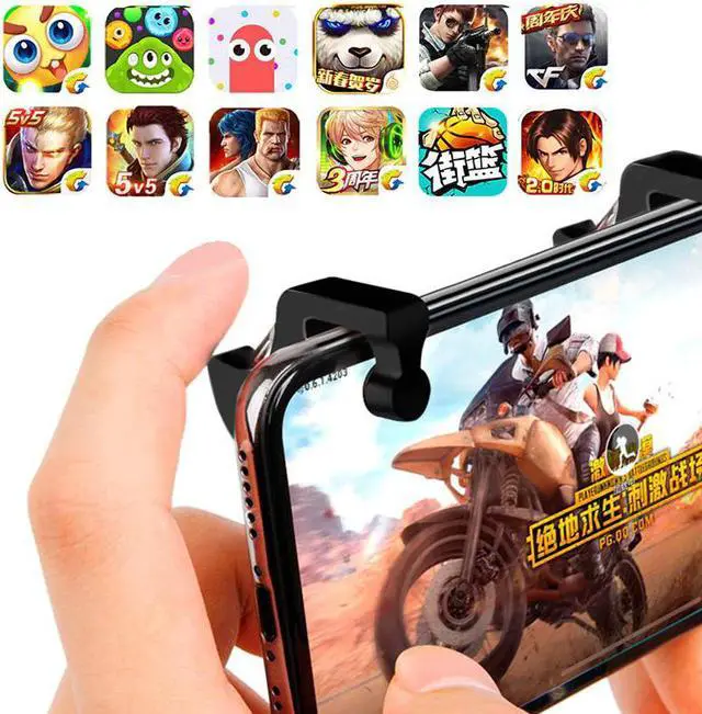 Alt view image 5 of 5 - 1pair Phone Game Trigger Mobile Game Fire Button Aim Key L1R1 Shooter Controller For Dropship