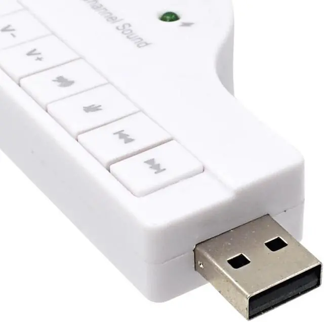 Alt view image 5 of 5 - External USB Sound Card Adapter 8.1 Channel 3D Audio Headset Microphone 3.5mm Jack For Headphone laptop Computer PC