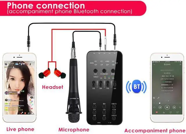 Alt view image 2 of 5 - Sound Card Audio External USB Headset Microphone  Broadcast Sound Card for Mobile Phone Computer PC