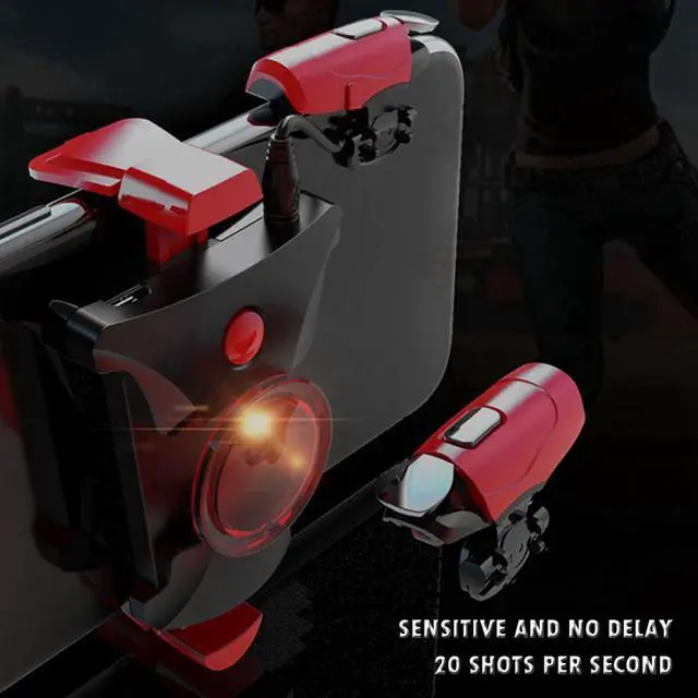 Alt view image 4 of 5 - Link for Dropship Universal Game Controller Gamepad Grip Trigger Button Joystick for iPhone Android Mobile Phone PUBG Game