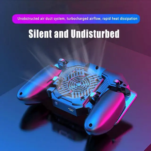 Alt view image 4 of 5 - AK88 Six Finger Gamepad Control For Mobile Game Shooter For Android IOS Smartphone Cooling Fan Gamepad Joystick Controller
