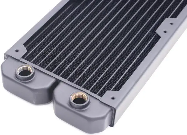 Alt view image 3 of 3 - 360mm 3x12cm Full Copper Radiator Heat Exchanger Water Cooling 14 Tubes