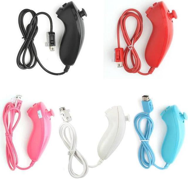 Alt view image 3 of 5 - Pieces one Package For Nintendo Wii Nunchunk Video Game Console Controller Black/White/Blue/Red/Pink Color