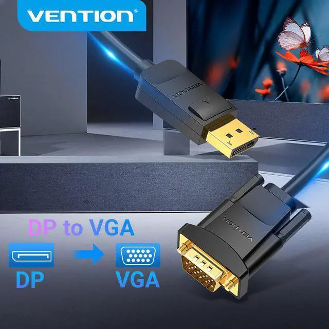 Main image of Displayport to VGA Cable 1080P DP to VGA Converter Male to Male for Laptop Projector Monitor Display Port to VGA Adapter