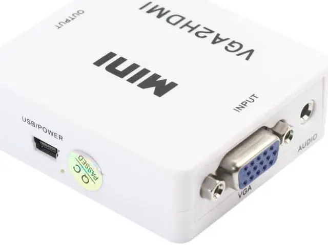 Alt view image 5 of 5 - Mini HD 1080P Audio VGA To HDMI HD HDTV Video Converter Box Adapter With HDMI Cable For PC Laptop to HDTV Projector