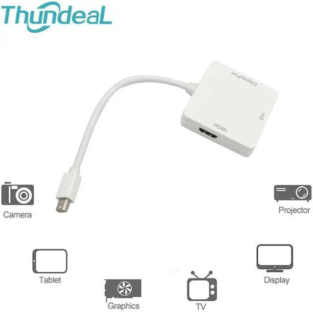 Main image of Adapter 3 in 1 DVI/VGA Mini Display Port Male to  Female DVI VGA Display Port for MacBook TV Projector Converter
