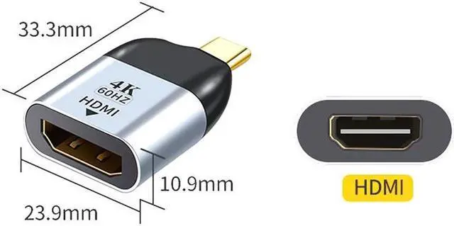 Alt view image 4 of 5 - Type-C to HDMI DP VGA miniDP RJ45 Video interface Converter Adapter PLUG Projection 4K 60Hz HD video transmission for PC