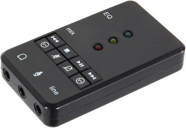 Alt view image 5 of 5 - 7.1 Channel External USB2.0 Sound Card with 3.5mm Headset Mic 3D Audio Adapter for Tablet PC Desktop Notebook NK-Shoppin