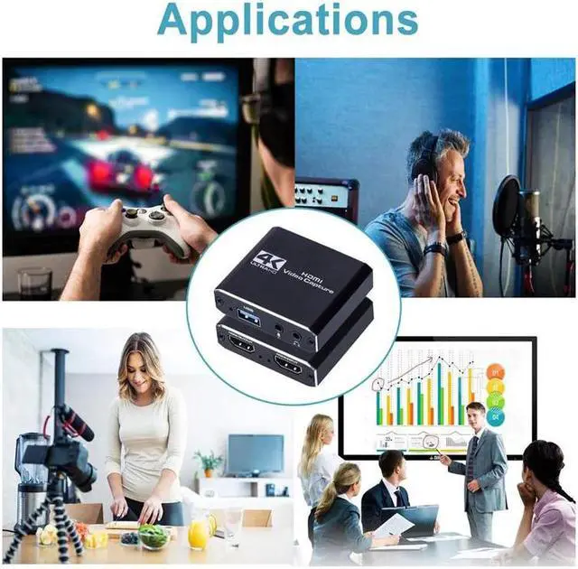 Alt view image 5 of 5 - Video Capture Card for Live Streaming 1080P 4K USB 3.0 HDMI Video Capture Card Switch Game for PS4 Xbox Recording Box