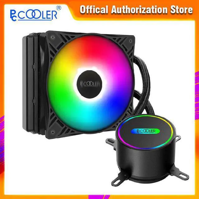 Main image of 120/240VC CPU water cooling radiator LED 4PIN silent fan LED intelligent control for AM4 AM3 Intel 2011 2066 115X