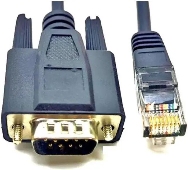 Alt view image 2 of 3 - (Customized) Cable RJ45 to serial port DB9 male RJ45 to RS232 line crystal head to DB9 pin cable