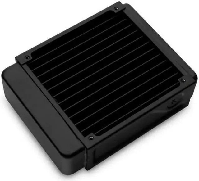 Alt view image 2 of 3 - EK-CoolStream Classic PE 120mm Copper Black Radiator 153 x 120 x 45mm (L x W x H) G1/4 ,Water Cooling Heat Dissipation