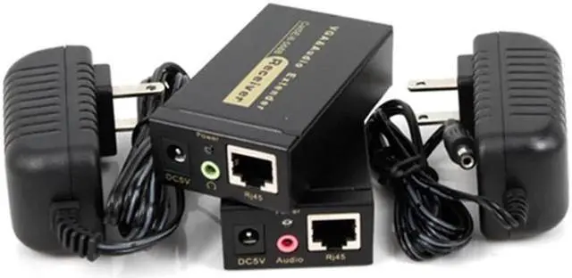 Main image of 100m HD 1080P  UTP  VGA Extender RJ45  1x1 Splitter with 3.5mm Audio RJ45/cat5e/6 ethernet cable for projector HDTV PC VE100