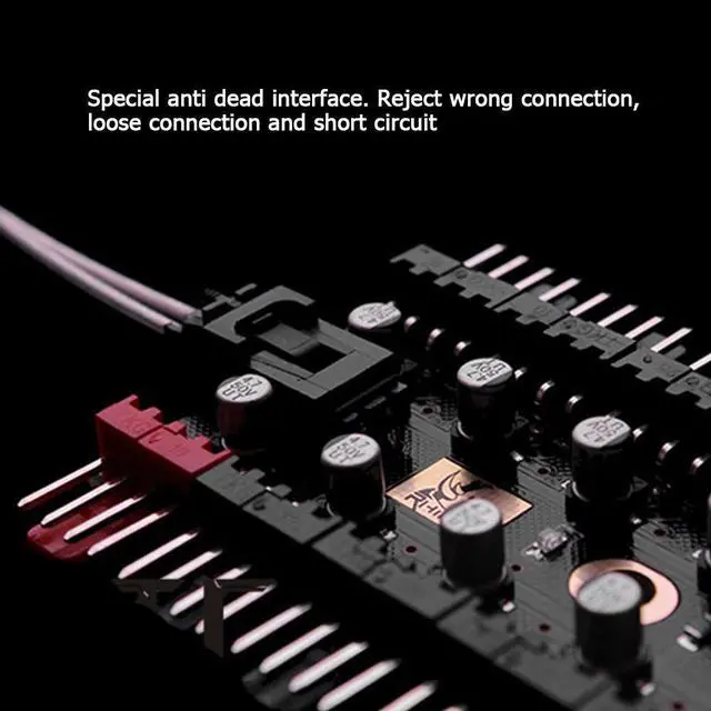 Alt view image 5 of 5 - 1 to 10 4 Pin PWM Cooler Fan HUB Splitter Extension 12V SATA Power /Large 4D port Supply PC Speed Controller Adapter