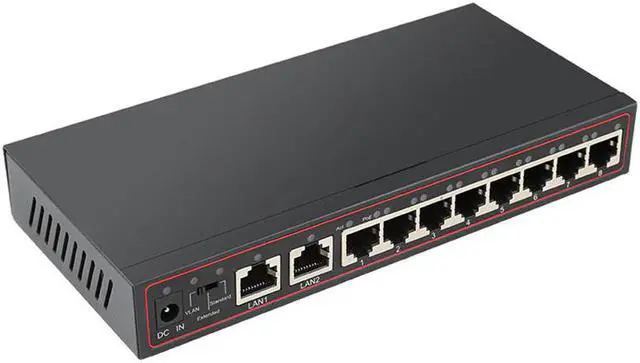 Alt view image 3 of 5 - 10-Port Poe Switch 48 V Power Over Ethernet Network Switch 802.3 AF / to for IP Camera / Wireless AP / CCTV Camera System