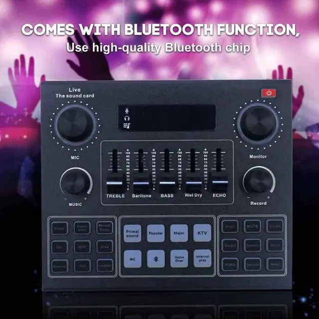 Alt view image 2 of 5 - Professional Live Sound Card Reverb Effect Condenser Live Stream Sound Card Set Studio Recording Equipment