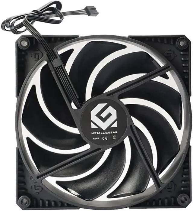 Alt view image 4 of 5 - MG 120mm 140mm Computer Chassis Cooler Fan Heatsink Universal 4Pin PWM Heatsink Radiator PC Case Cooling Radiator