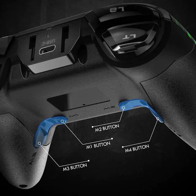 Alt view image 5 of 5 - ESM-9110 Wireless Gamepad Joystick Controller For PC Win 7/8/10 Android TV/TV Box PS3 Vibration LED Customized Buttons