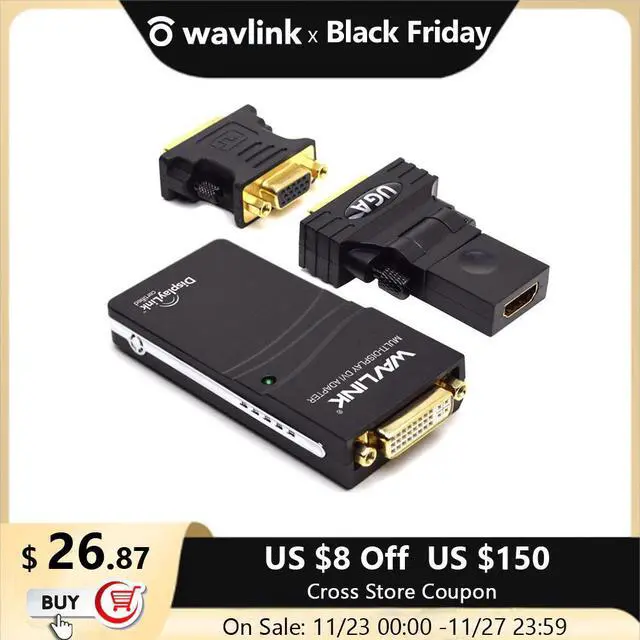 Main image of USB 2.0 to DVI/VGA/ Video Graphics Display Adapter (HDTV CRT LCD Projector) displaylink Supports Windows 10/8.1/8/7