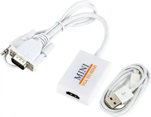 Alt view image 3 of 3 - QUality VGA Male To HDMI Output 1080P HD+ Audio TV AV HDTV Video Cable Converter Adapt F