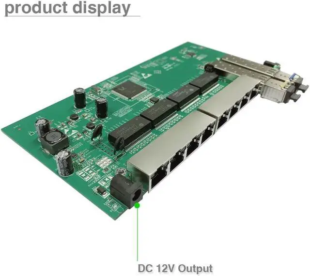 Alt view image 3 of 5 - shipping 8-Port Gigabit Reverse Poe managed ethernet Switch with 2 SFP slots with VLAN