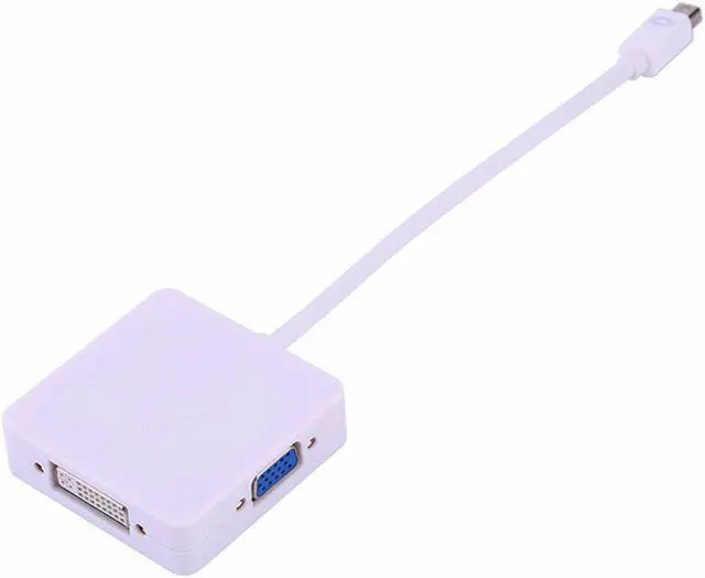 Alt view image 4 of 4 - 3 In 1 Practical Converting 18cm Accessories Connecting Dual-mode DP To DVI VGA  Adapter Cable Mini Display Port For MacBook