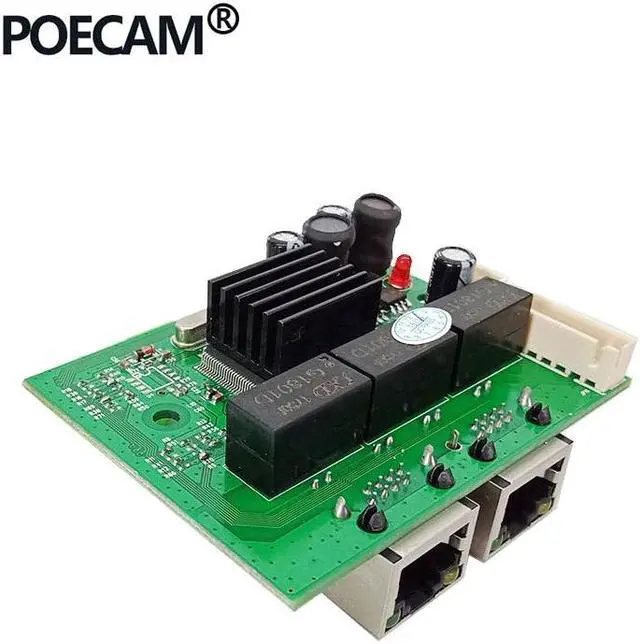 Alt view image 5 of 5 - 3Port gigabit network switches New Promotion Ethernet Switch 2 Port RJ45 with 8 pin way header 10/100/1000m Hub power PCBA board