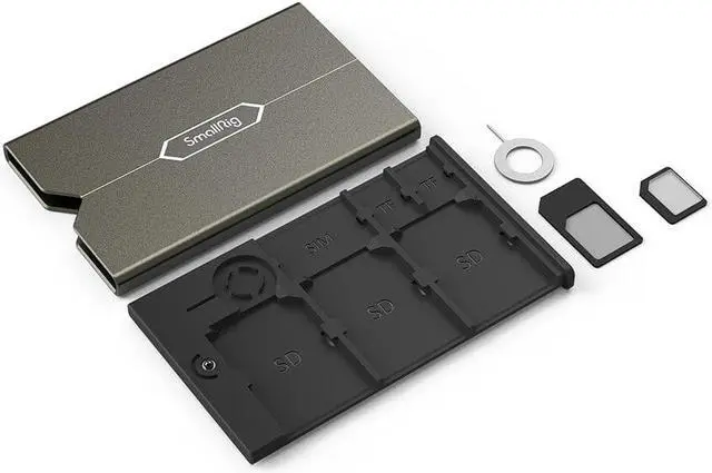 Alt view image 5 of 5 - Memory Card /SD Card / Micro SD Card /SIM Card Case With SIM Card Tray Pin For Video Shooting Support Card Holder-2832