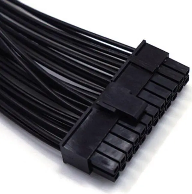 Alt view image 5 of 5 - 24Pin Dual PSU Power Extension Cable PC Three Power Supply Synchronization Cable Connector 12.6 Inches / 32cm