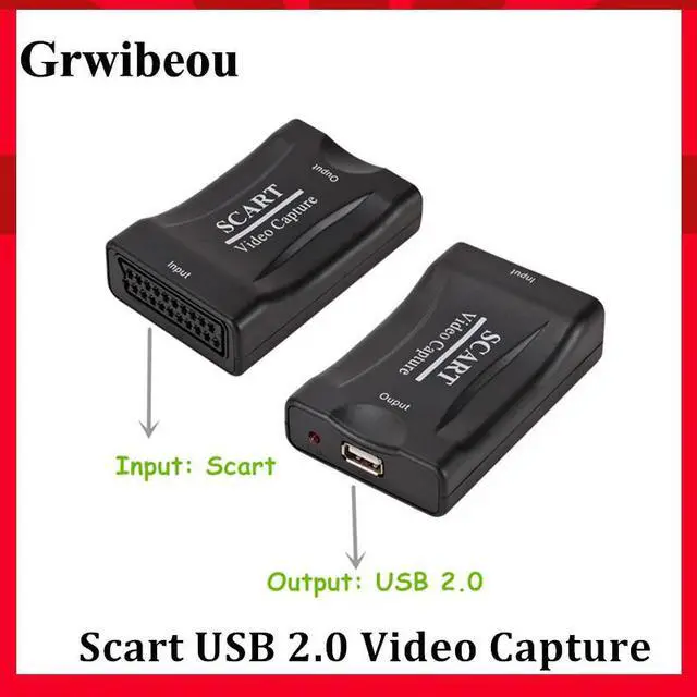 Main image of Video Capture Card USB 2.0 Scart Video Grabber Record Box for PS4 Game DVD Camcorder Camera Recording Live Streaming