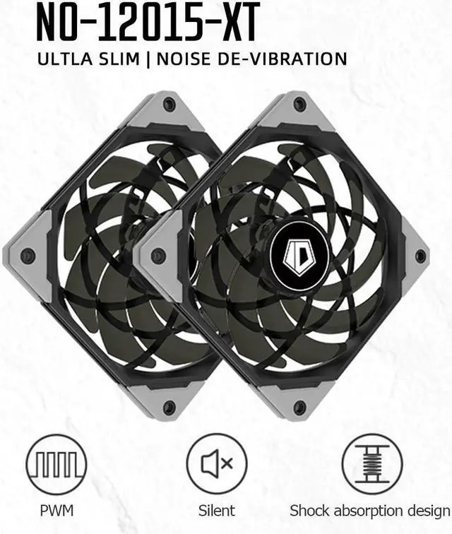 Alt view image 4 of 5 - 12015XT PWM Computer Case PC Fan 120mm CPU Water Cooler Fan Ultra Slim Quiet Desktop PC Computer Cooling Cooler