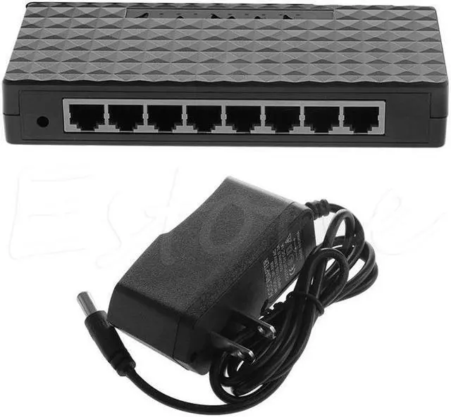 Main image of Plug 10/100/1000 Mbps Ethernet 8port RJ-45 Network Desktop Switch Auto-MDI/MDIX Hub  For Small/ Medium-Sized Office Networks
