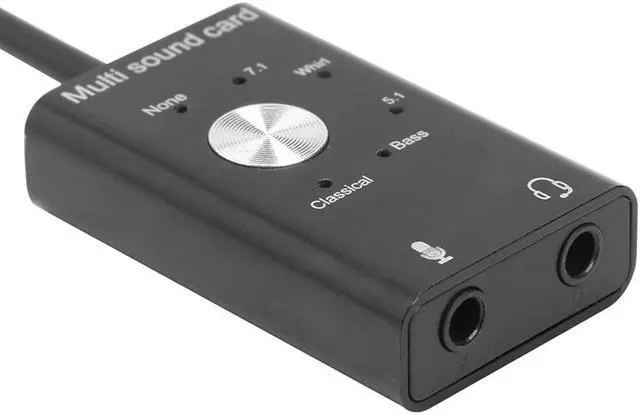 Alt view image 3 of 5 - USB2.0 Type C Plug And Play Antimagnetic Virtual 7.1 Portabe Sound Card Audio Adapter For Laptop PC Computer 3D Stereo