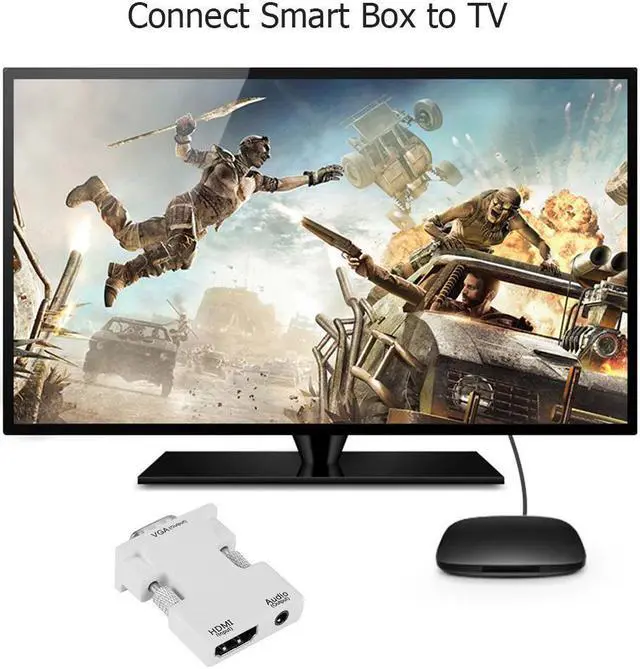 Alt view image 5 of 5 - Female to VGA Male Converter Adapter With Audio Cable Support 1080P Signal Output for Computer Set-top Box