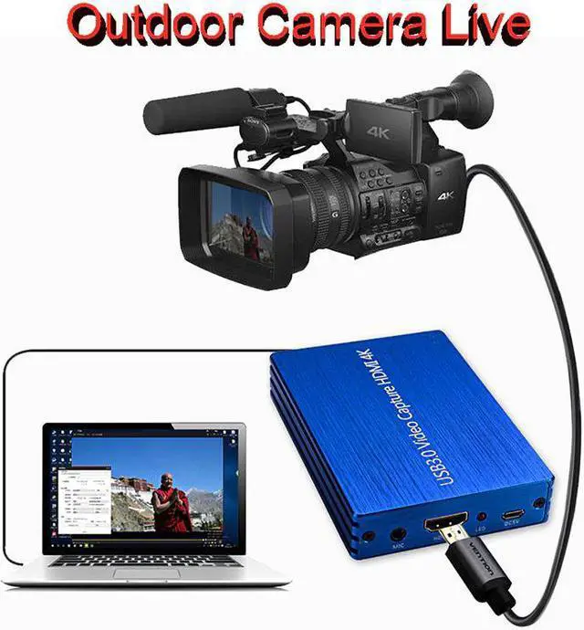Alt view image 3 of 5 - 4K 60Hz HD USB3.0  Video Capture 1080P  to USB Video Capture Card for Game Streaming Live Broadcast