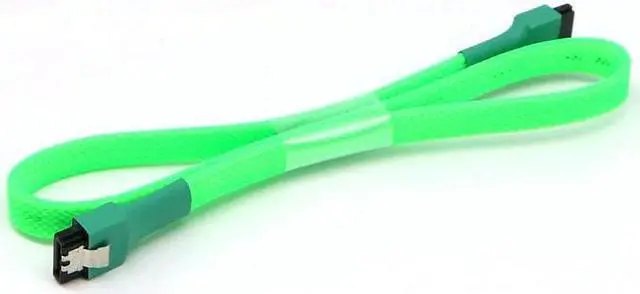 Alt view image 2 of 5 - 1pcs 45cm / 60cm Red, Black, White, Blue, Green Sleeved SATA III 6Gbps 7Pin Straight to Straight Cable.