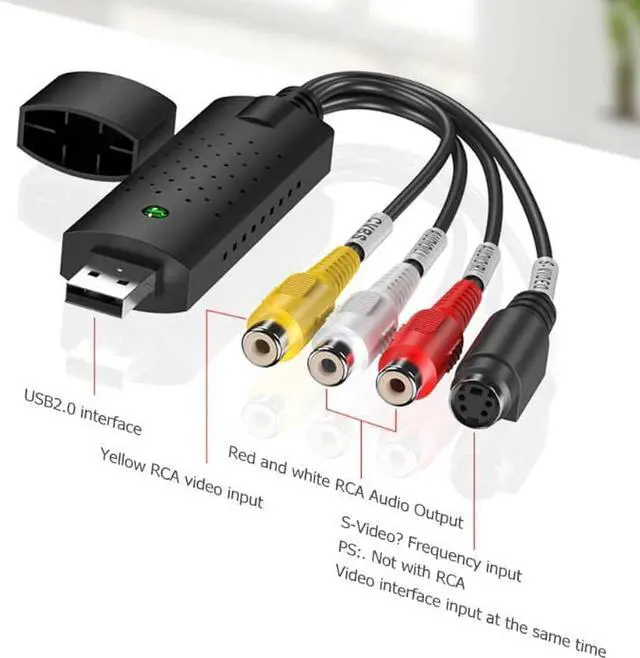 Alt view image 5 of 5 - Adapter Excellent Craftsmanship Well Durability HW-1401 USB2.0 to AV Video Audio Acquisition TV Tuner for Recording