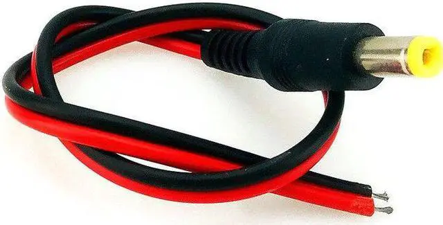 Alt view image 2 of 4 - 10pcs 12V DC Power Pigtail Male Cable For TV Security Power Female+Male Plug Connector Cable For LED Lighting 5.5 X 2.1mm