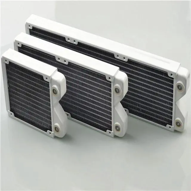 Main image of 120 240 360 Water Cooling Radiator White Thin Copper classic white Water Row heat exchanger water cooling White