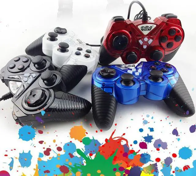 Alt view image 4 of 5 - Wired Game Controller Game Pad PC Microsoft Gamepads USB Notebook Vibration Double Play