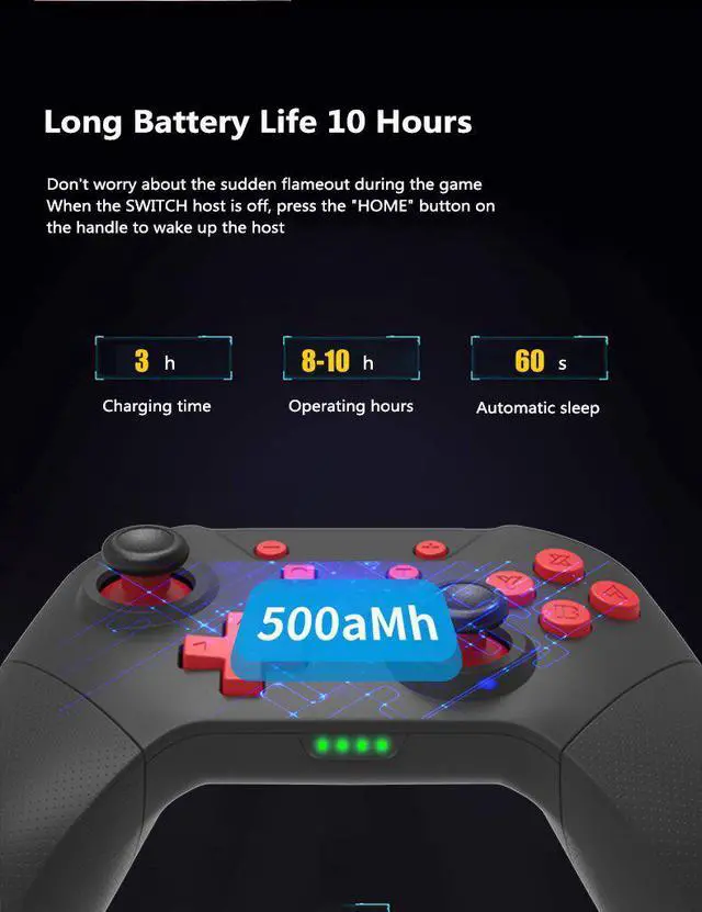 Alt view image 3 of 5 - Gamepad Wireless Bluetooth Joystick For Switch NS Controller Wireless Console For Nintend Switch Pro/Lite Game Pad Joypad