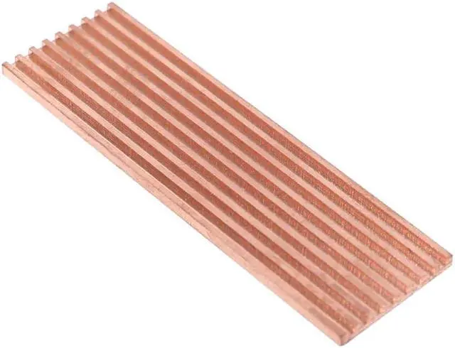 Alt view image 4 of 5 - Copper Heatsink Cooler Heat Sink Thermal Conductive Adhesive for M.2 2280 PCI-E NVME SSD 2/3/4mm