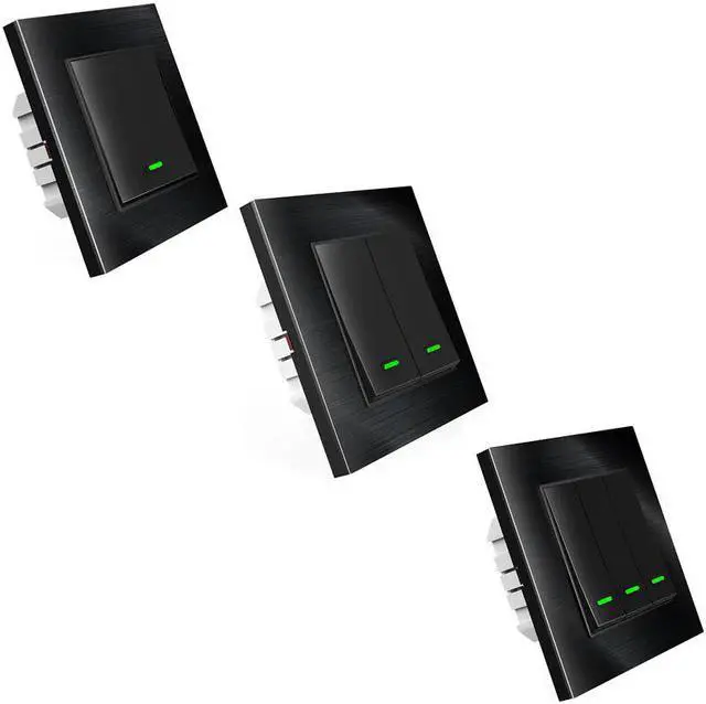 Alt view image 7 of 7 - Wifi Switch Internet Neutral Wire Required Smart Light Switch Voice Phone Control 86 Switch for Alexa Tuya Smart Life App