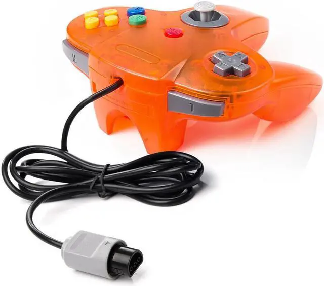 Alt view image 5 of 5 - 2pcs/set Orange Wired Gamepad joystick for N64 controller retro Game Console Analog gaming joypad n64 handle