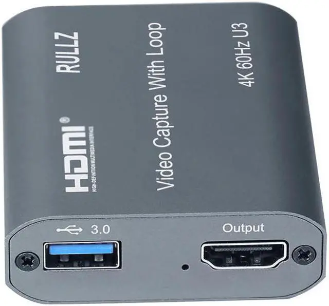 Alt view image 3 of 5 - 4K 60HZ USB 3.0 Loop Out Audio Video Capture Card 1080P 60fps HDMI Video Grabber Box for PS4 Game Camera Record Live Streaming