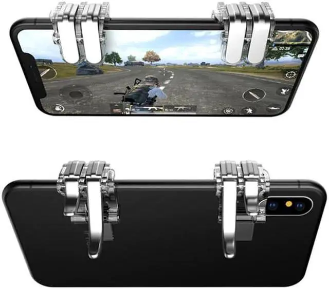 Alt view image 3 of 6 - 2020 R11S Metal PUBG Mobile Trigger Gamepad Gaming L1R1 Shooter Pubg Mobile Controller Smart Phone Fire Button Aim Key Joystick