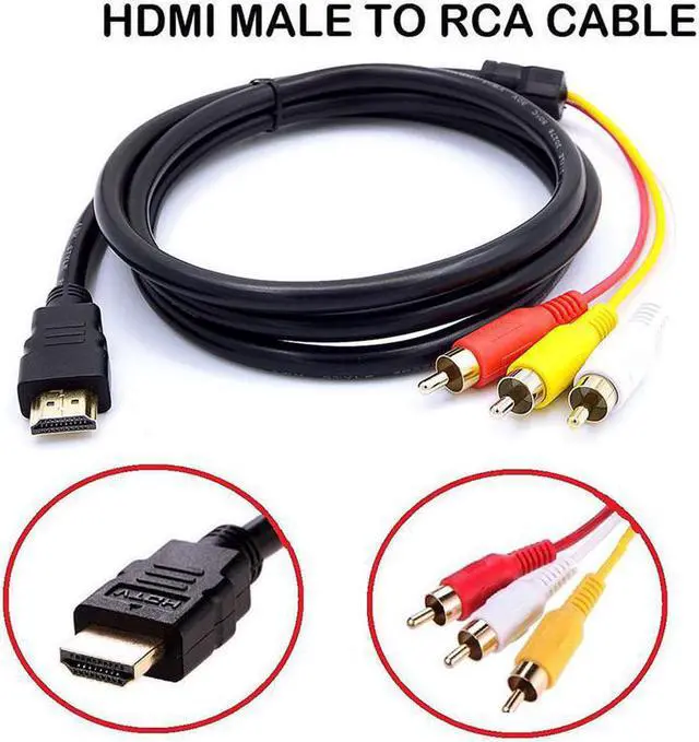 Main image of Universal HDMI Male To 3 RCA Audio Video AV Component HDMI To RCA Cable Video Audio Converter for HDTV Home Theater Systems